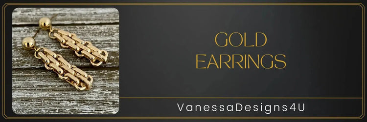 Gold Earrings Vanessadesigns4u