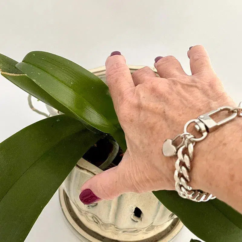 Silver Curb Chain Bracelet- Cuban link Chain-Stack Bracelet-Spring lock closure- Heart Charm.