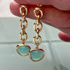 Copy of Gold Cuban Link Earring-Drop Dangle Earring -Miami Cuban Link Earring-Curb Link Chain Earrings-Chunky Earrings-Chain Stud Vanessadesigns4u