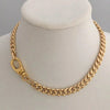 Gold Miami Cuban Necklace-Thick Chunky Chain-Swivel Lock Clasp-Gold Spring Gate Clasp-Statement Necklace