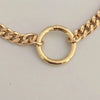Gold Curb Link Chain Necklace-Cuban Chain Choker-Chain Choker-Gold Chain Necklace-Chunky Necklace-Spring Lock Connector-Gold Carabiner