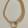 Gold Miami Cuban Chain Necklace-Thick Chunky Chain-Double Layer Cuban Chain-Round Spring Lock Clasp-Unique Design-Gift For Her
