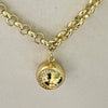 Gold Belcher Rolo Chain Necklace-Micro Pave Ball Pendant-CZ Heart Charm-CZ Butterfly Charm-CZ MoonCharm-Lobster Claw Clasp