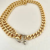 Gold Miami Cuban Chain Necklace-Thick Chunky Chain-Double Layer Cuban Chain-Shackle Clasp- 3 Color Choice Shackle-Unique Design-Gift For Her