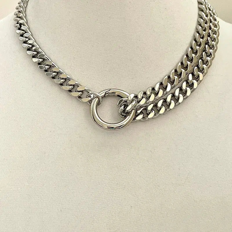 Silver Chunky Curb Chain Necklace | Scream Pretty | Wolf & Badger