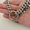 Chunky Silver Miami Cuban Chain Necklace-Thick Chunky Chain-Double Layer Cuban Chain-Round Spring Lock Clasp-Unique Design-Gift For Her