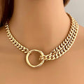 Chunky Gold Miami Cuban Chain Necklace-Thick Chunky Chain-Double Layer