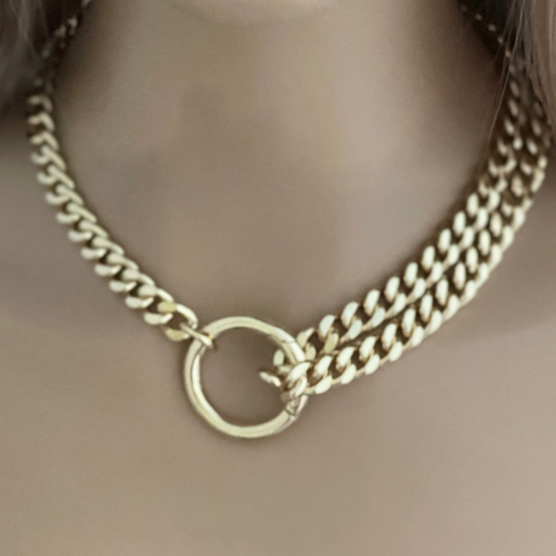Chunky Gold Miami Cuban Chain Necklace - Double Layer, Round Lock