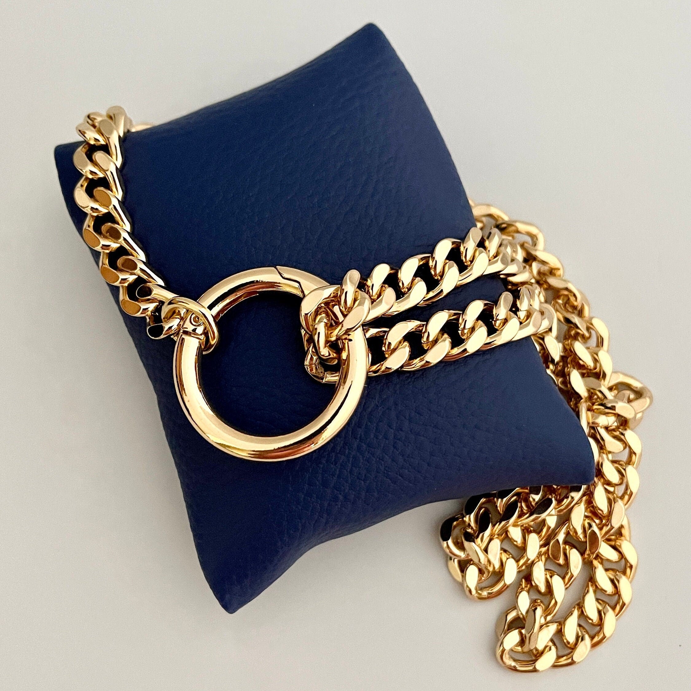 Chunky Gold Miami Cuban Chain Necklace - Double Layer, Round Lock