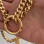 Chunky Gold Miami Cuban Chain Necklace-Thick Chunky Chain-Double Layer