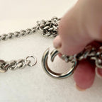 Chunky Silver Miami Cuban Chain Necklace, Double Strand