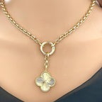 Custom Gold Layering Charm Necklace-Rolo Chain-Choose Your Pendant -Mix And Match Necklace-Gift For Her