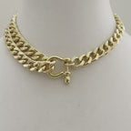 Gold Miami Cuban Chain Necklace – Chunky Double Strand, Shackle Clasp