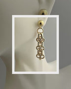 Gold Chain Earring-Drop Dangle Earring -Multi Link Earring-Chain Earrings-Chunky Earrings-Chandelier Statement Earring